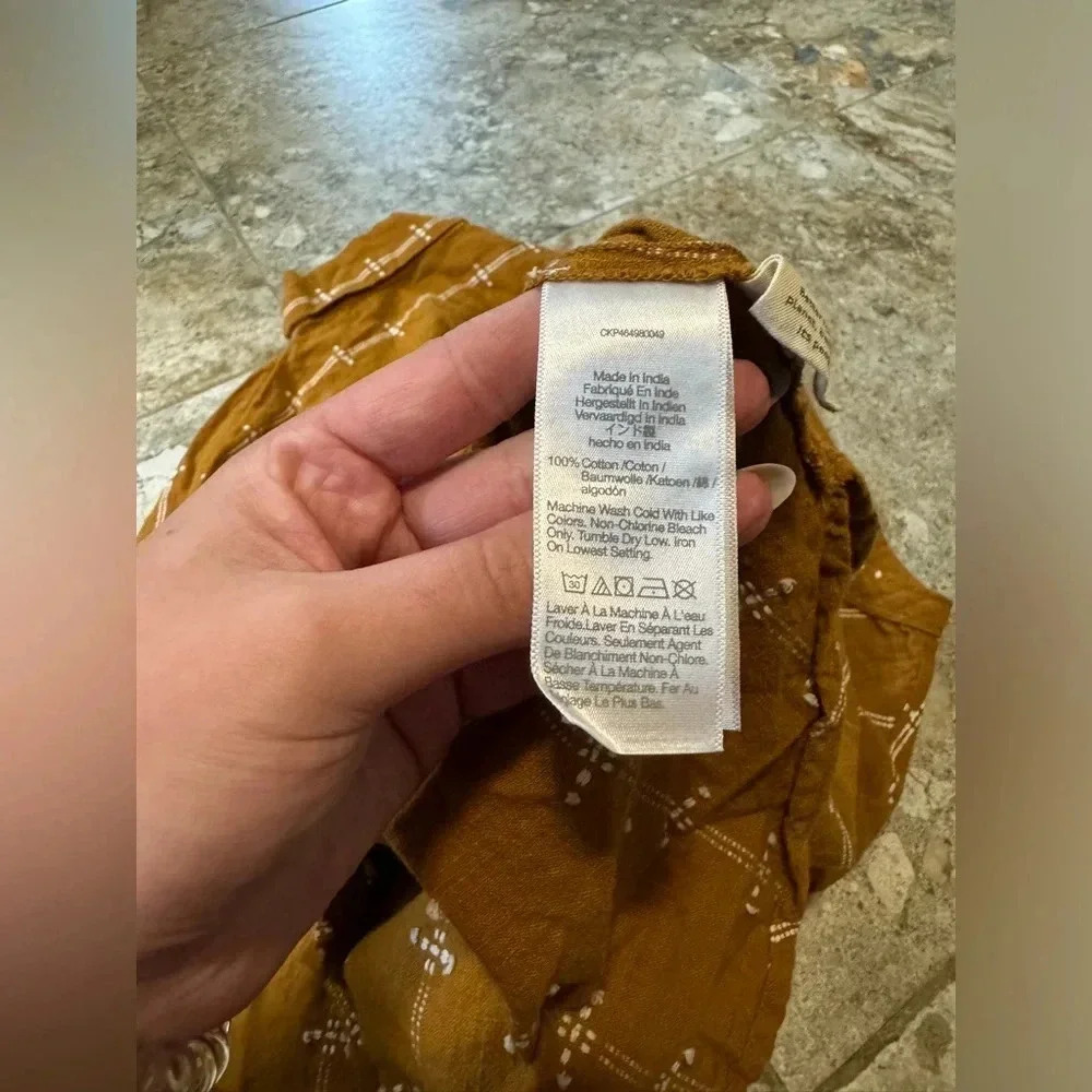 madewell lakeline popover top mustard yellow - Picture 5 of 5